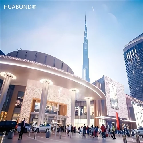 Panel Komposit Aluminium Pusat Perbelanjaan Dubai